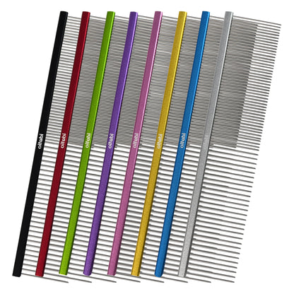 Oitabi Professional Pet Grooming Comb for Removing Matted Fur, Prevents Knots and Mats, Long Teeth Long & Short Haired Pet Comb