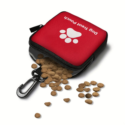 1pc Zippered Dog Training Treat Bag - Portable Pet Snack Pouch with Zipper, Spill-Proof Design - For Dog Owners, Trainers