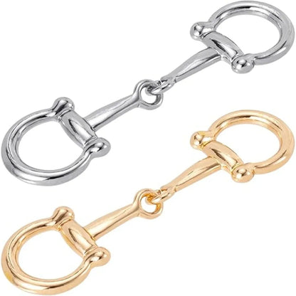 2pcs Horseshoe Scarf Buckle Universal Multi-purpose Metal Scarfs Buckles Simple and Versatile Corners Scarf Knotted Buckle