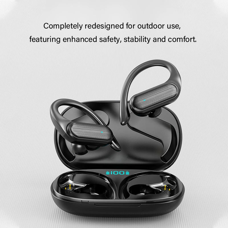 The A520 wireless Bluetooth headphones feature high-quality, high-definition sound, stereo earbuds, sweat-proof touch lights