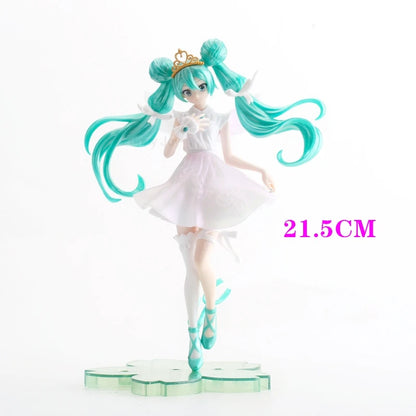 Anime Figure Cherry Blossoms Dress Action Figures Kawaii Swimsuit Vocaloid PVC Collectible Model Toys Girl Gift