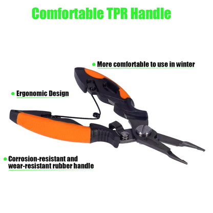 New Multifunctional Fishing Pliers Accessories 420 Stainless Steel Body Scissors Line Cutter Hooks Remover Outdoor Fishing Tools