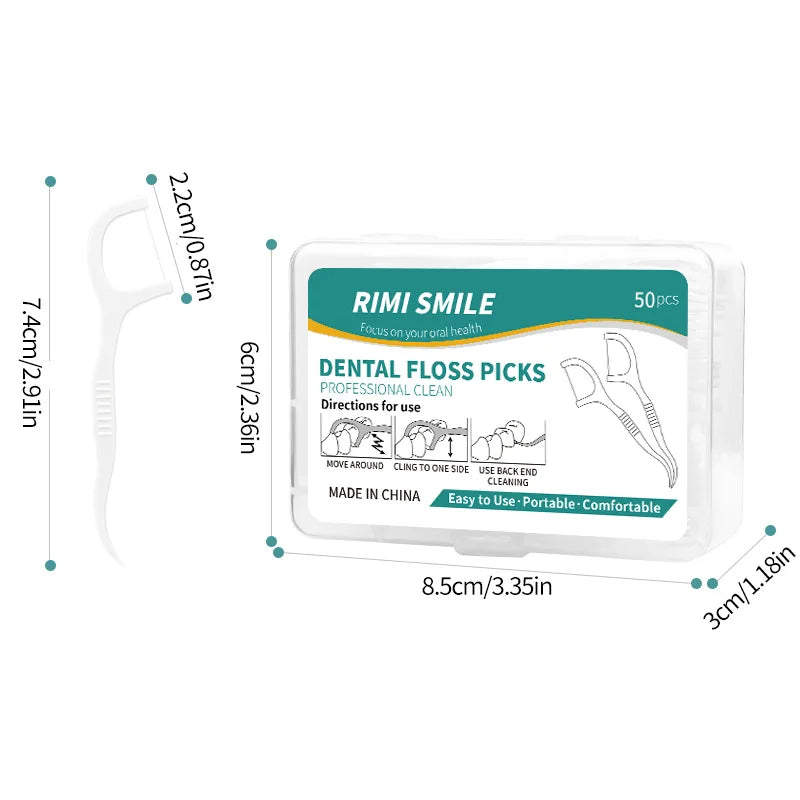 600PCS, 300PCS, 100PCS - Flosser-50PCS/Box - Cleaning interdental spaces, oral care tools