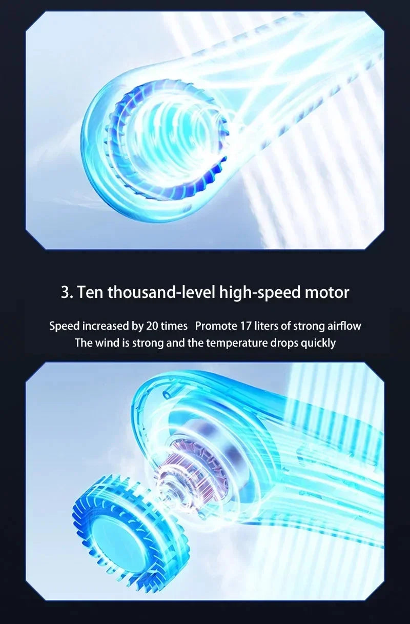 Lenovo Hanging Neck Fan USB Portable Small Bladeless Lazy Person Hanging Neck Charging Silent Cooling Air Conditioning Outdoor