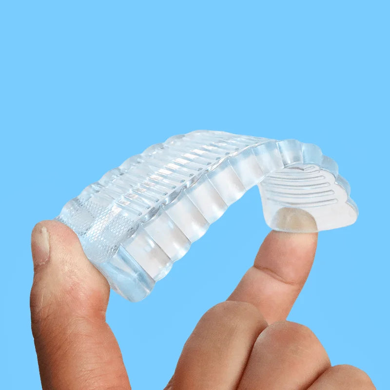 2pcs Transparent Rubber Door Suction Non-Slip Wedge-Shaped Hardware Anti-Collision Door Stopper/Door Top