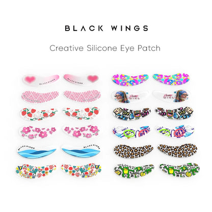 Blackwings 6 pairs of silicone eye patches are suitable for dark circles and puffy, reusable female cooling gel eye mask.