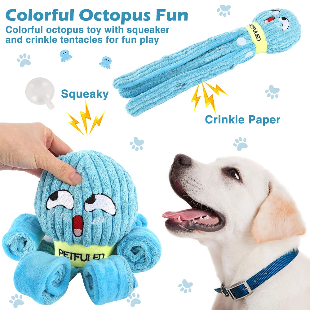 Valentine'S Day Dog Enrichment Toys，Octopus Dog Toys，Dog Snuffle Toy，Helps pets eat slowly, Dog Puzzle Game Interactive Toy