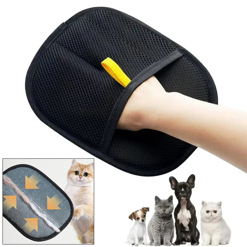 Pet Electrostatic Hair Removal Gloves Dog Cat Hair Removal Brush Gloves Hair Adhesive Gloves Carpet Clothing Hair Cleaning Brush