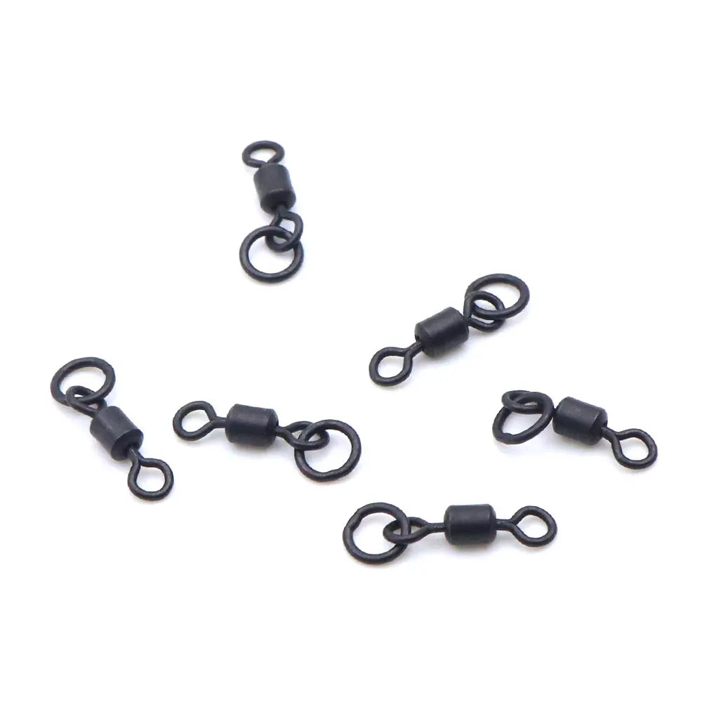 20pcs Carp Fishing Accessories Flexi Rolling Swivels Chod Rig Hair Rig Quick Change Hooklink Ring Swivels For Fish Tackle