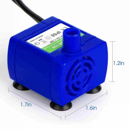 Submersible Water Pump for Pet Fountain with 5.9ft Power Cable, Replacement Pump Pet Fountain
