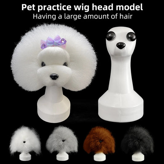 teddy Pet simulated head hair fake dog head model beautician practice cutting dog hair dog body Wig Pet Grooming Student study