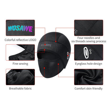 WOSAWE Summer Cool Balaclava Cycling Caps Sun Resistant Sports Helmet Liner Ice Silk Hat Fishing Hiking Sports Hats Face Cover
