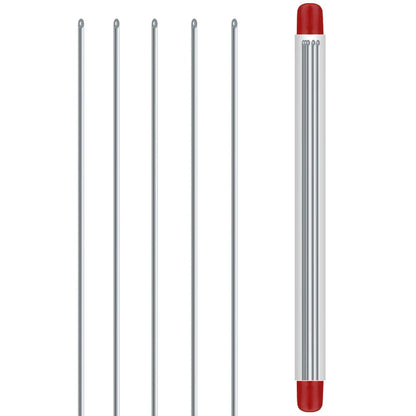 5-20Pcs Earthworm Hooking Needle Stainless Steel Earthworm Gas Needle Portable Hollow Fishing Worm Penetrating Driller Fish Tool
