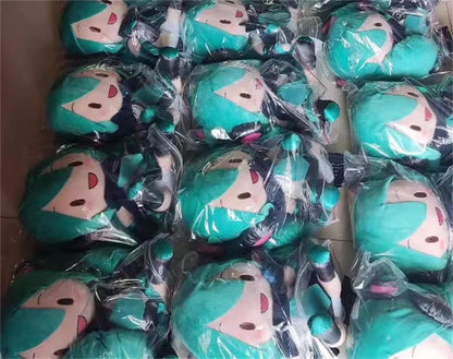 32Cm Kawaii Hatsune Miku Plush Doll Anime New Bow Miku Preciality Plush Pillow Sofa Ornaments Room Decoration Birthday Present