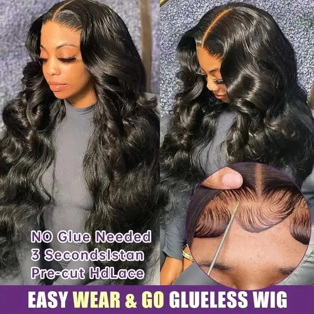 40 42 Inch 250% Wear And Go Glueless Wigs Body Wave Human Hair Wigs 13x4 13X6 Wet and Wavy HD Lace Frontal Wigs For Women