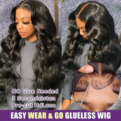 40 42 Inch 250% Wear And Go Glueless Wigs Body Wave Human Hair Wigs 13x4 13X6 Wet and Wavy HD Lace Frontal Wigs For Women
