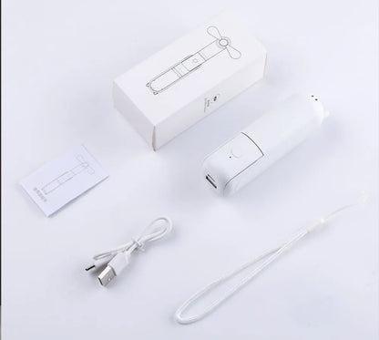 Portable Mini Handheld Fan Small Pocket Fan USB Rechargeable Battery Fan Folding Cooling Hand Fan Mini USB Fan with Power Bank