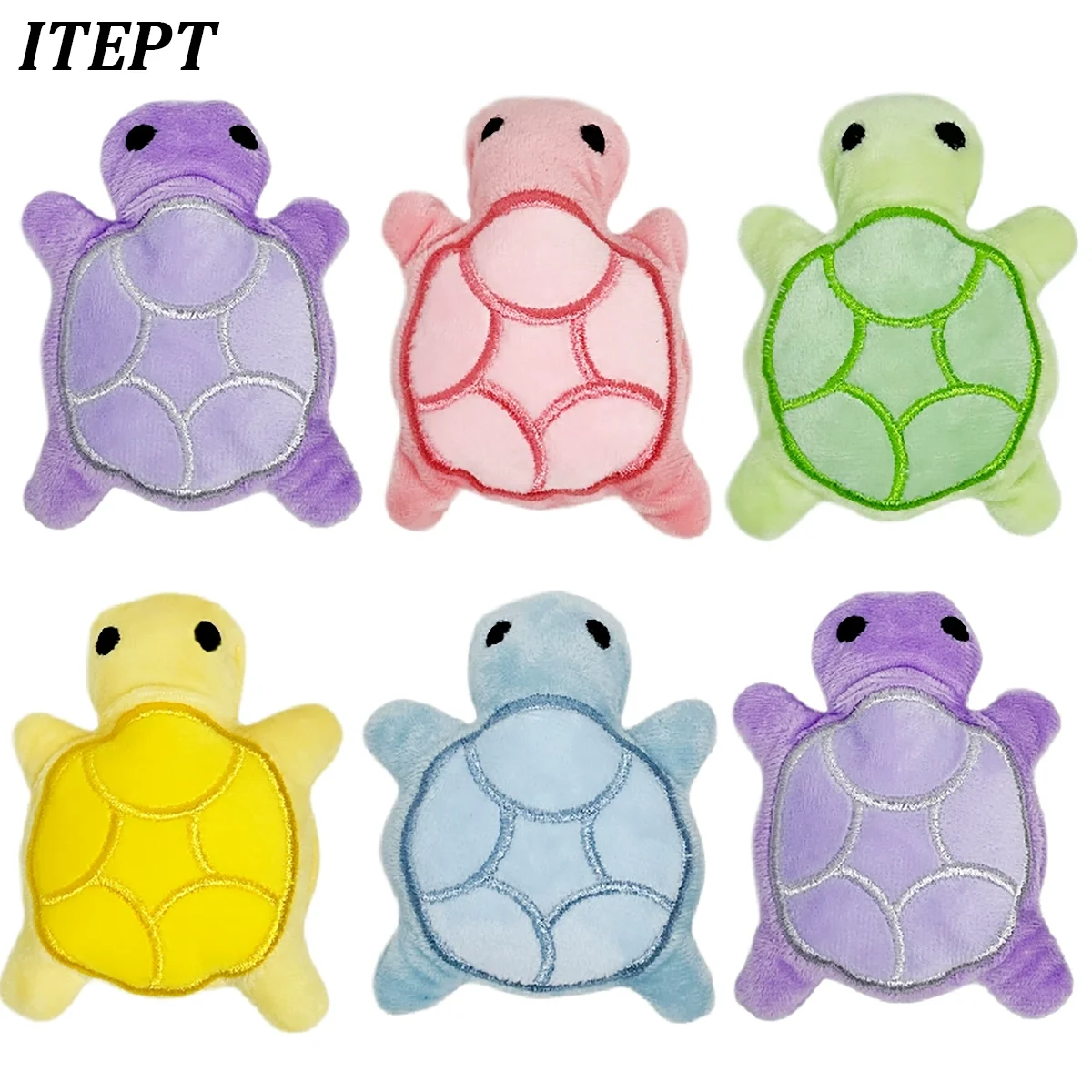 Mini cute turtle dog plush toy, squeaking dog teething sound toy, soft and safe, good for dental health, suitable for puppies