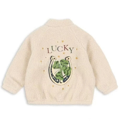 2026 KS Brand Winter Baby Girls Boys Lambswool Cherry Jackets Kids Clothes Boys Sequin Cartoon Outerwear Children's Coats 1-9Yrs