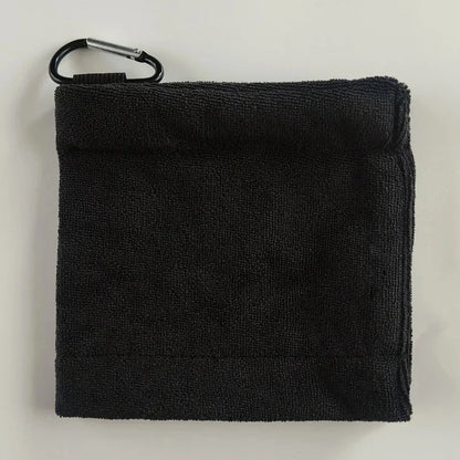 14*14cm Golf Towel High Water Absorption with Carabiner Hook Sweat-Absorbent Wiping Cloth for Cleaning Club
