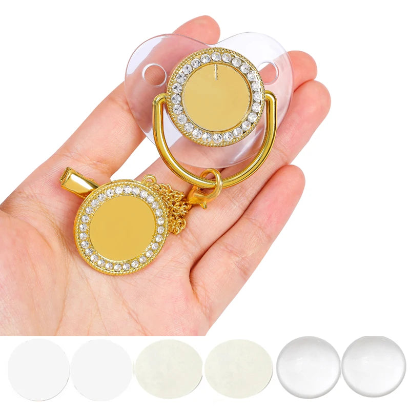 Only Blank Pacifier Clip Lid Baby Shower Gift  Newborn Pacifier Accessories Sublimation Dummy Baby Teether Infant Nipple