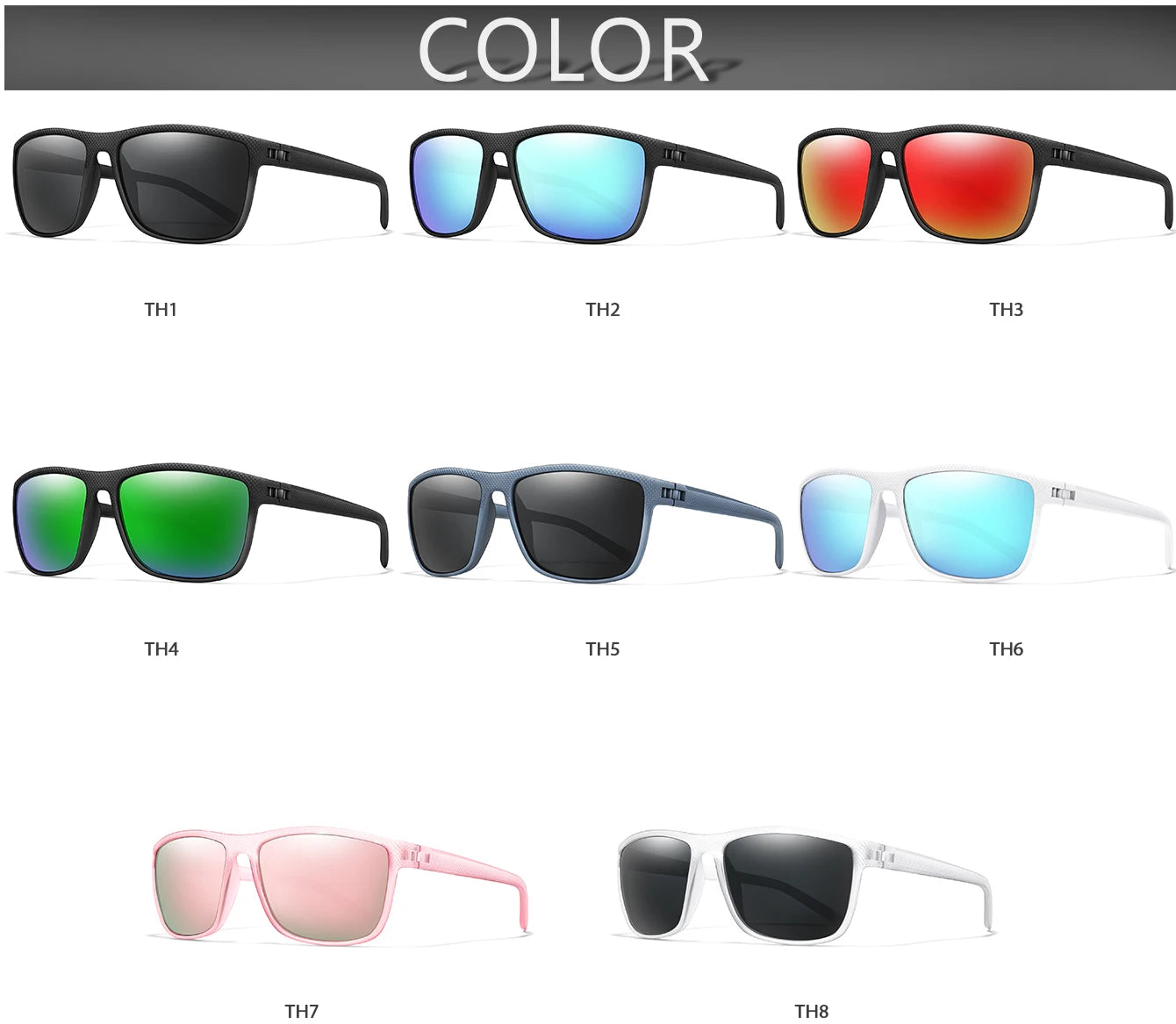 LOISRUBY Brand Classic Cycling Polarized Sunglasses Men Women Mtb Bicycle Square Eyewear Camping Hiking Driving Goggles UV400
