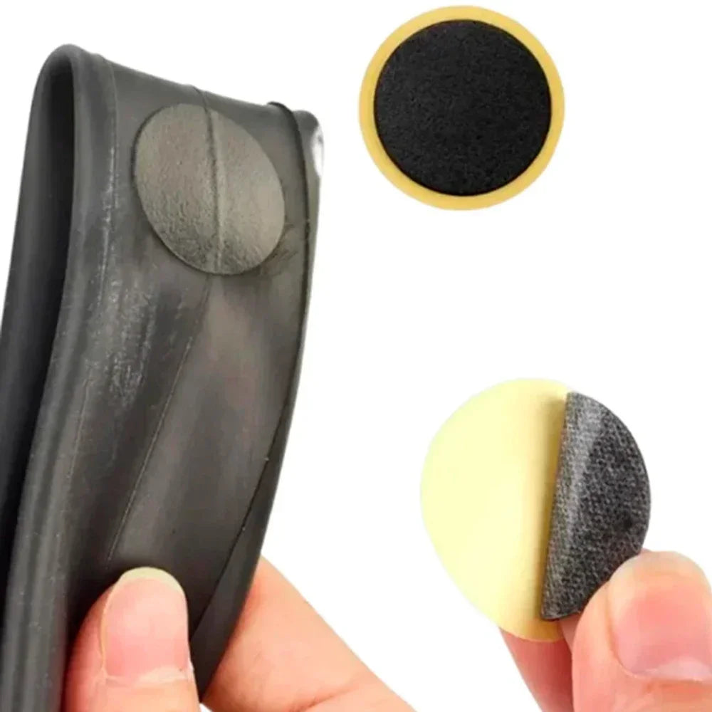 Glueless Bike Tire Patches - Instant Adhesive-Free Repair for Road & Mountain Bikes, Ultra-Thin Emergency Puncture Solution