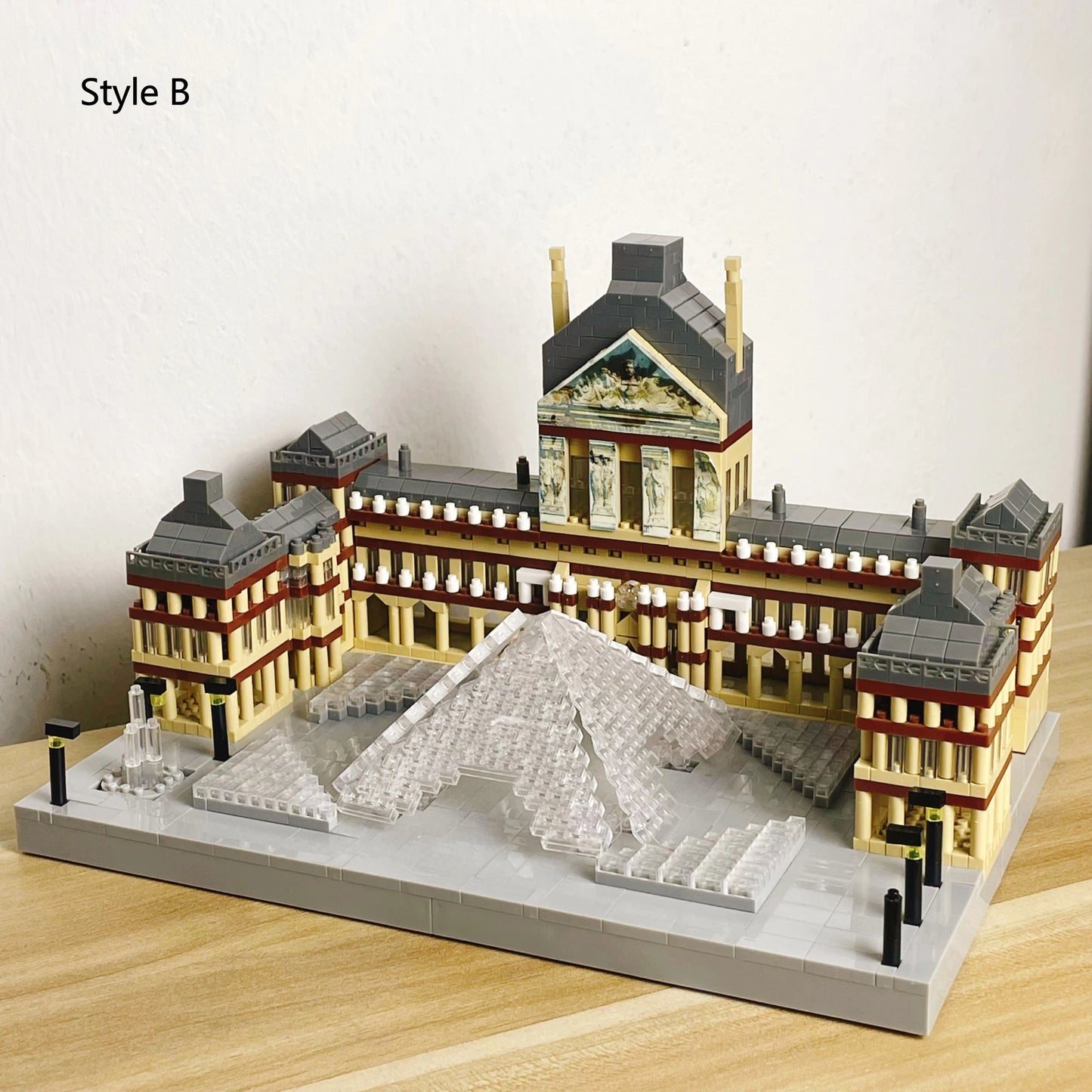 Knew Built Louvre Micro Mini Building Blocks for Adult, Architecture Toys Set, Construction, Arc Triomphe Eiffel Assembly Bricks