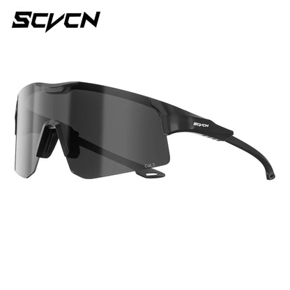 SCVCN Photochromic Cycling Glasses for Men Women Outdoor Sports Bicycle Sunglasses MTB Mountain Bike Goggles Road Eyewear UV400