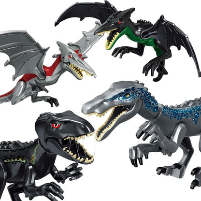 Jurassic World Brutal Raptor Building Blocks Dinosaur Model Tyrannosaurus Indominus T-Rex Assemble Educational Toy For Kids Gift