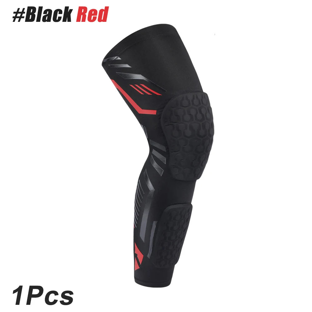1PC Knee Compression Sleeve with Padded Protection - Breathable Leg Support for Basketball,Football,Running,Sport- Youth & Adult