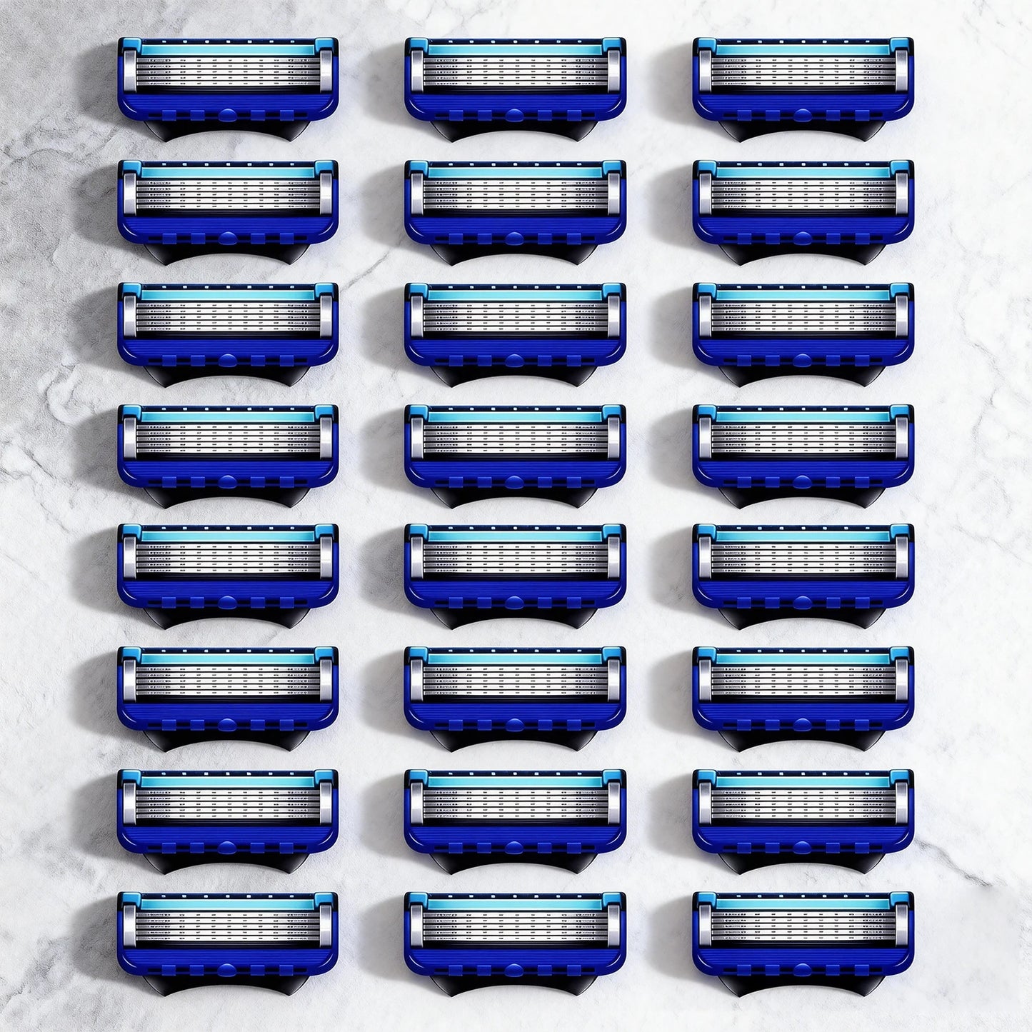 Manual Shaving For Men Replace Head Five Layer Blade Eight Comfortable Shaving Blades The Latest Blue No Skin Damage Uncharged