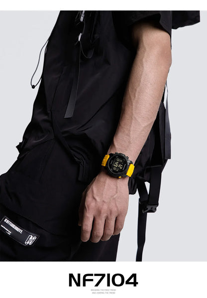 NAVIFORCE Brand Original Men Fashion Watch Water Resistant Personality Wristwatches Luxury Silicone Strap Electronic Clock 2024