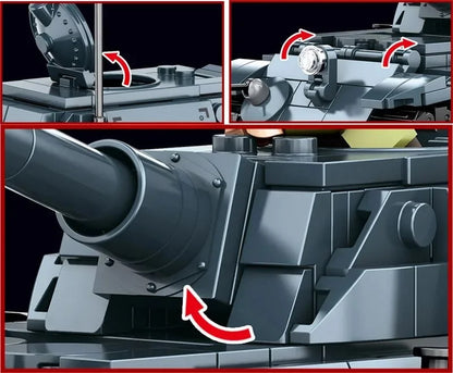 Military Army Soldiers World War Tank Armored Vehicle Model Assemble Building Blocks Bricks DIY Toys Gift