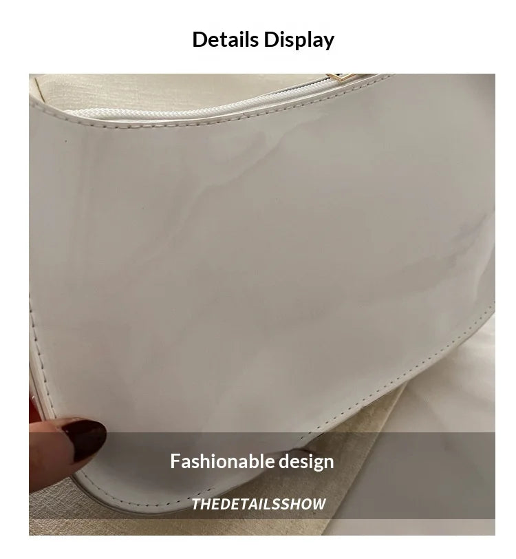 HOMEFIH PU Leather Handbag Solid Color Cherry Pendant Casual Shoulder Bag Versatile Fashion Commuting Bag for Girls Underarm Bag