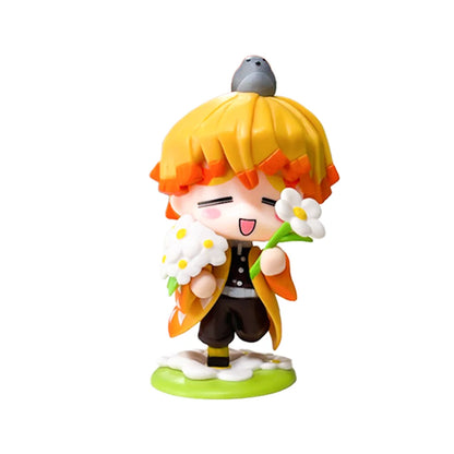 Demon Slayer Tanjiro Kamado Nezuko Anime Cartoon Figure Blind Box Creative Personalized Statue Model Ornament Surprise Gift Box