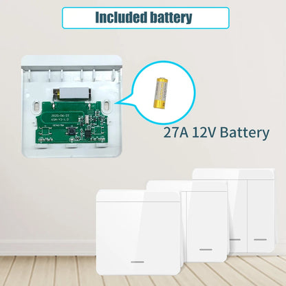 Wireless ON OFF Switch RF433 Module Remote Control Light Switch 1/2/3 Gang Wall Switch for Light Bulb Chandelier 10A 110V 220V