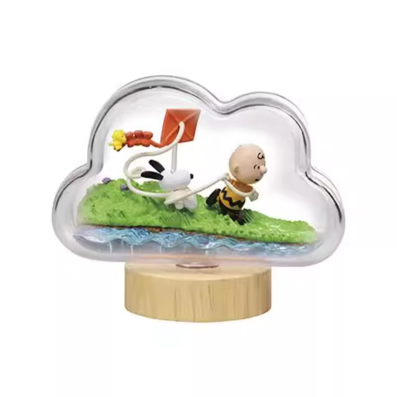 Snoopy Scene Bottle Weather Bottle Miniature Spike Andy Blind Box Toys Anime Figures Collect Ornaments