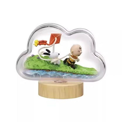 Snoopy Scene Bottle Weather Bottle Miniature Spike Andy Blind Box Toys Anime Figures Collect Ornaments
