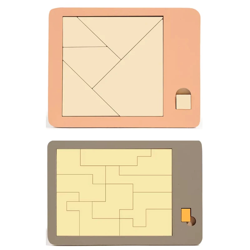 Wooden Geometric Puzzles Challenge Impossible Brain Burning Decompression IQ Mind Brain Teaser Jigsaw Puzzle for Adults Kids