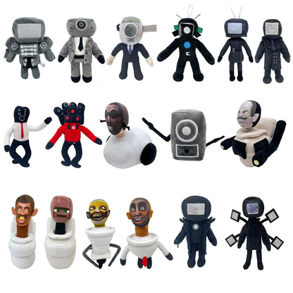 Skibidi Toilet Stuffed Plush Doll Toys Collectible Gifts for Kids Fans Adults Birthday Anime Game Figure Titan TV Man Cameraman