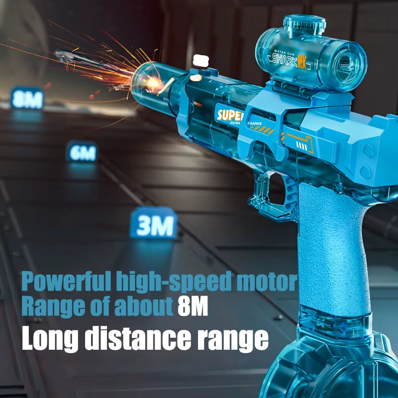 Electric Water Guns ,High Capacity Squirt Guns 26 FT Range with Light up for Summer Outdoor Beach Swimming Pool Party Toy