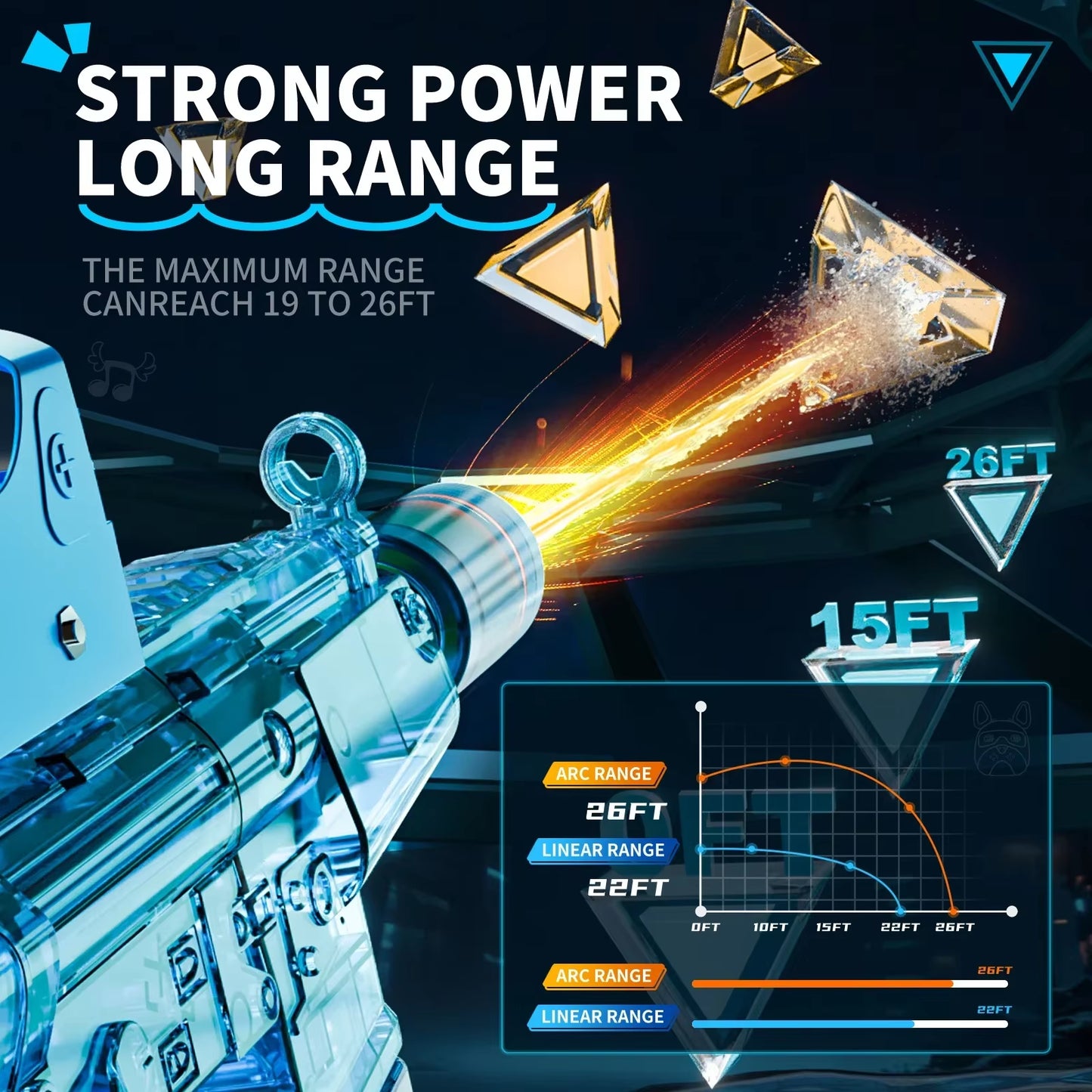 Simulated Firing and Recoil Electric Water Gun Toys Children Automatic Sensor Lights Water Pistol Summer Outdoor Beach Kids Toy