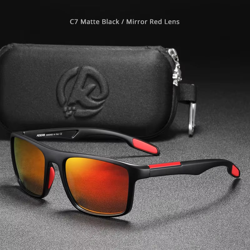Rectangular Ultra Light Sports Sunglasses Men Polarized TAC 1.1Mm Thickness Lens Driving Sun Glasses Women Cat.3