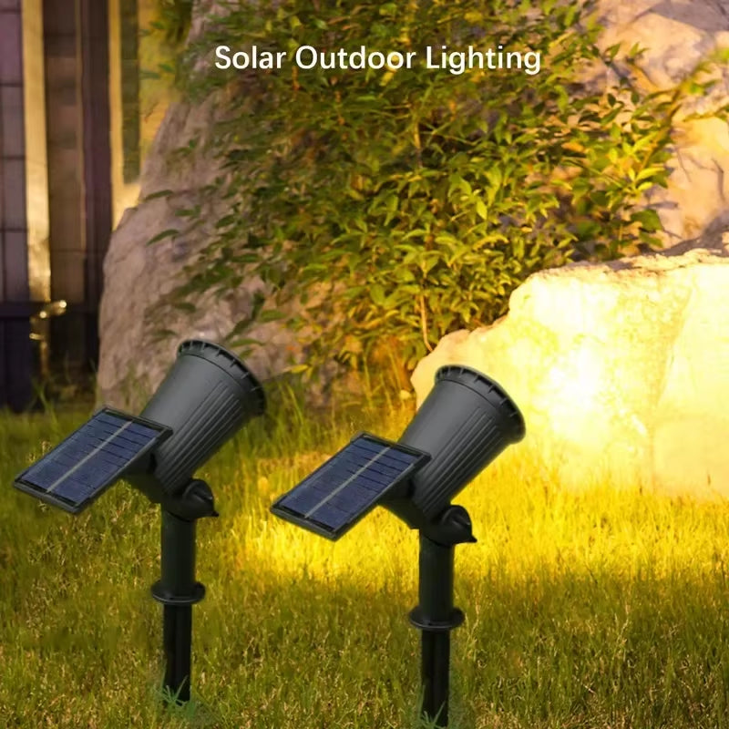Solar LED Spotlight for Outdoor Garden Landscape Lighting Waterproof Solar Powered Spot Lights for Garden Lawn Yard Walkway