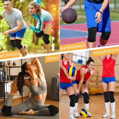 1 Pair Knee Pads, Anti-Slip Collision Avoidance Kneepads with Thick EVA Foam, for Volleyball, Football Dance Knee Sleeve