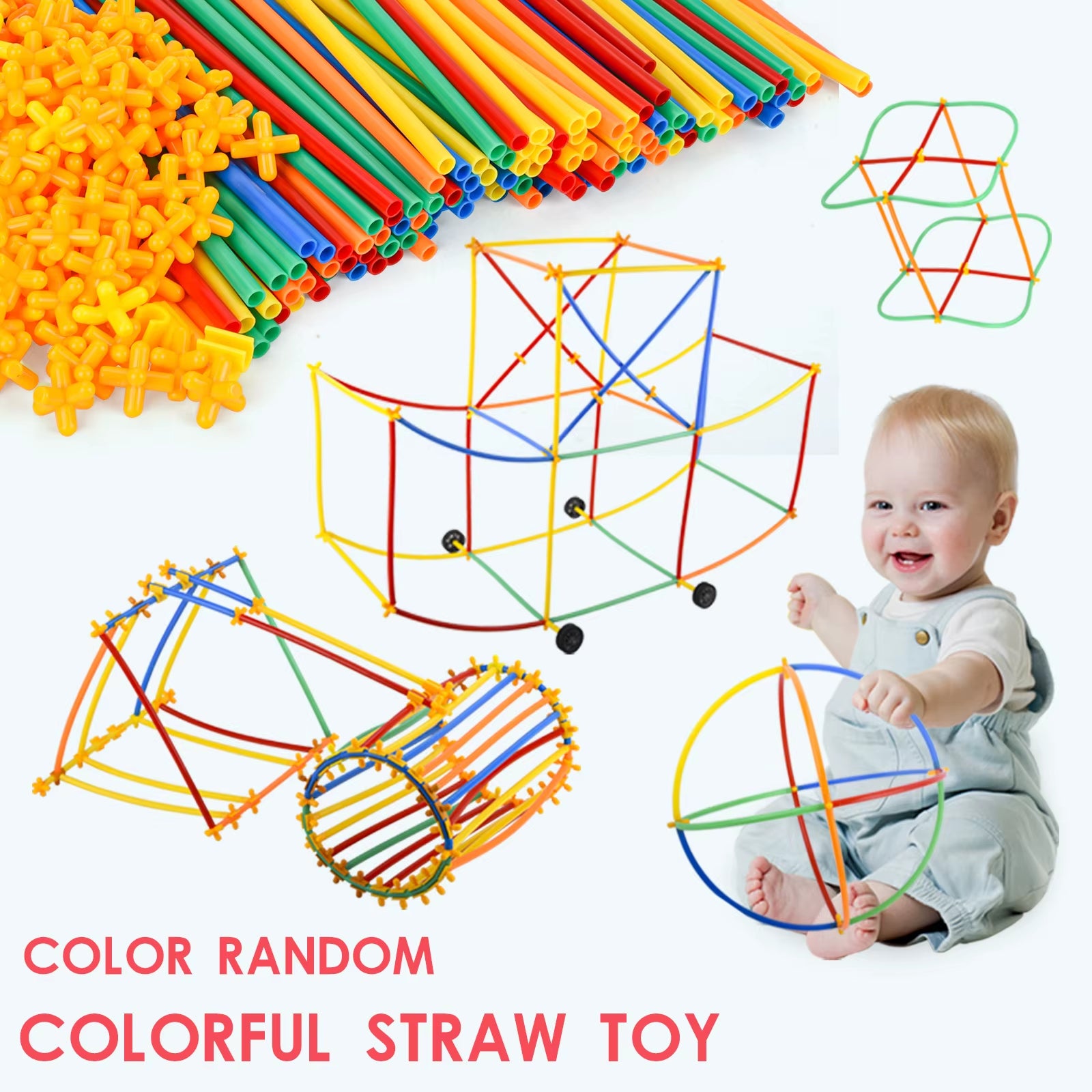 Yiqu Soft Straw Magic Smart Stick Building Block Construction Puzzle Diy Home School Children'S Toy Construction Puzzle Hallowee