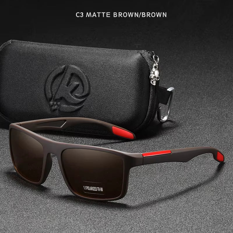 Rectangular Ultra Light Sports Sunglasses Men Polarized TAC 1.1Mm Thickness Lens Driving Sun Glasses Women Cat.3