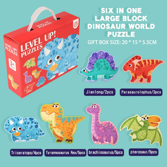 Six in One Handheld Gift Box Puzzle for 3-6 Year Old Children'S Puzzle Toys Children'S Birthday Gift Sharing Creative Benefits