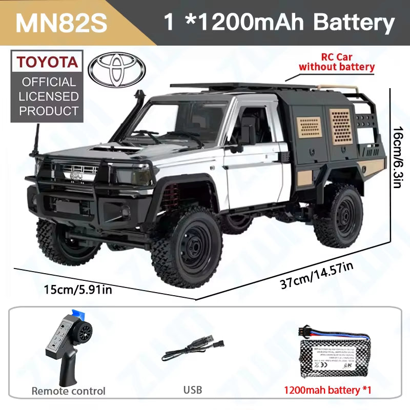 ZWN MN82 MN82S LC79 1/12 Full Scale RC Pickup Short Truck 4WD Remote Control Climbing Off-Road Car Toys for Kids Christmas Gifts